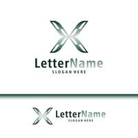 moderno carta x logotipo Projeto vetor. criativo x logotipo conceitos modelo vetor