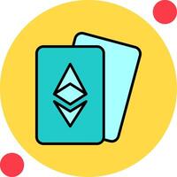 ethereum cartões vetor ícone