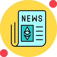 ethereum notícia vetor ícone