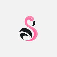 moderno abstrato flamingo logotipo Projeto com mofern cor vetor