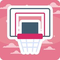 ícone de vetor de cesta de basquete