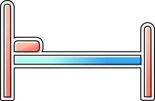 ícone de vetor de cama de hospital