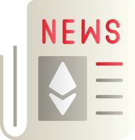 ethereum notícia vetor ícone