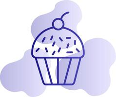 ícone de vetor de cupcake