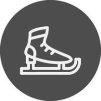 design de ícone criativo de patins de gelo vetor