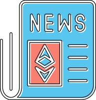 ethereum notícia vetor ícone