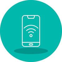 Smartphone Wi-fi vetor ícone