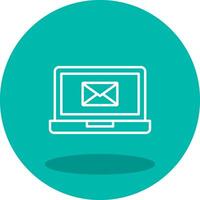 o email computador portátil vetor ícone