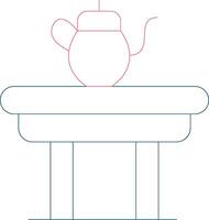 design de ícone criativo de mesa de café vetor
