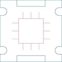 design de ícone criativo do processador vetor