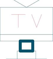 design de ícone criativo de tv vetor