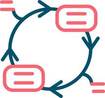 contínuo ciclo criativo ícone Projeto vetor