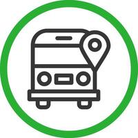design de ícone criativo de ônibus escolar vetor