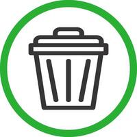 Lixo pode criativo ícone Projeto vetor