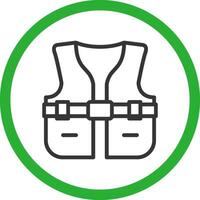 design de ícone criativo de colete salva-vidas vetor