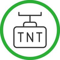 design de ícone criativo tnt vetor