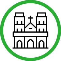 design de ícone criativo de notre dame vetor