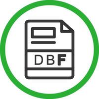 dbf criativo ícone Projeto vetor