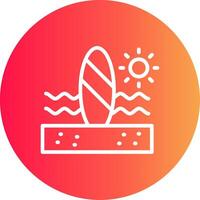 design de ícone criativo de paddle surf vetor