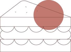 design de ícone criativo de sanduíche vetor