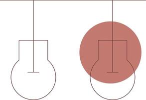 design de ícone criativo de luz de teto vetor