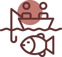 grande jogos pescaria criativo ícone Projeto vetor