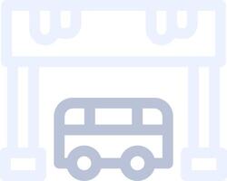 design de ícone criativo de parada de ônibus vetor