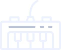 design de ícone criativo de teclado de piano vetor