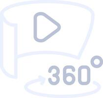 360 grau vídeo criativo ícone Projeto vetor