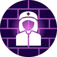 design de ícone criativo de enfermeira vetor