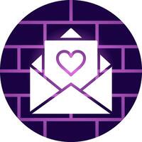 design de ícone criativo de carta de amor vetor