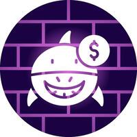 empréstimo Tubarão criativo ícone Projeto vetor