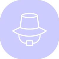 design de ícone criativo de chapéu vetor