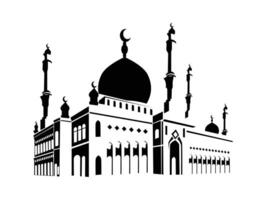 mesquita silhueta vetor isolar fundo Ramadã kareem