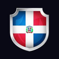 dominicano república prata escudo bandeira ícone vetor