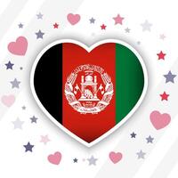 criativo Afeganistão bandeira coração ícone vetor