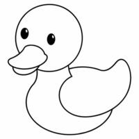 coloração livro com simples desenhos do patos. vetor