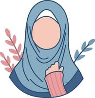 hijab menina ilustração vetor