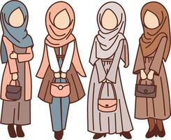 hijab menina ilustração vetor