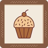 ícone de vetor de cupcake