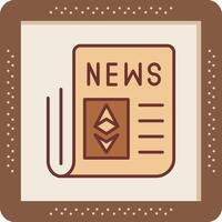 ethereum notícia vetor ícone