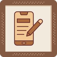 Smartphone bloco de anotações vetor ícone