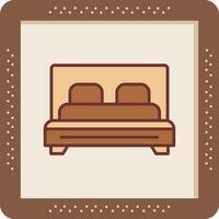 ícone de vetor de cama