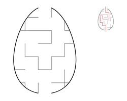 uma Labirinto quebra-cabeça. a ovo em forma Labirinto. entretenimento para crianças e adultos vetor