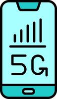 5g Smartphone vetor ícone