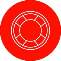 bóia salva-vidas linha círculo cor ícone vetor