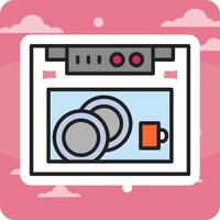 prato máquina de lavar vetor ícone