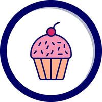 ícone de vetor de cupcake