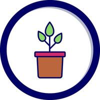 ícone de vetor de vaso de planta