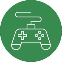 jogos console linha círculo cor ícone vetor